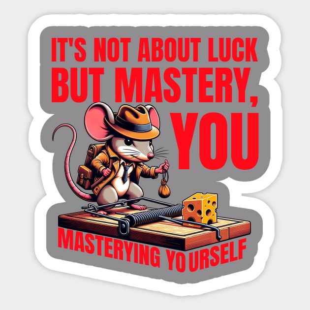 It's not about Luck but mastery, you mastering yourself Sticker by Alisia's Store 1